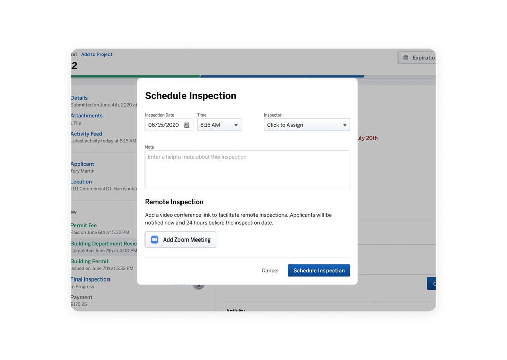 OpenGov Remote Inspections