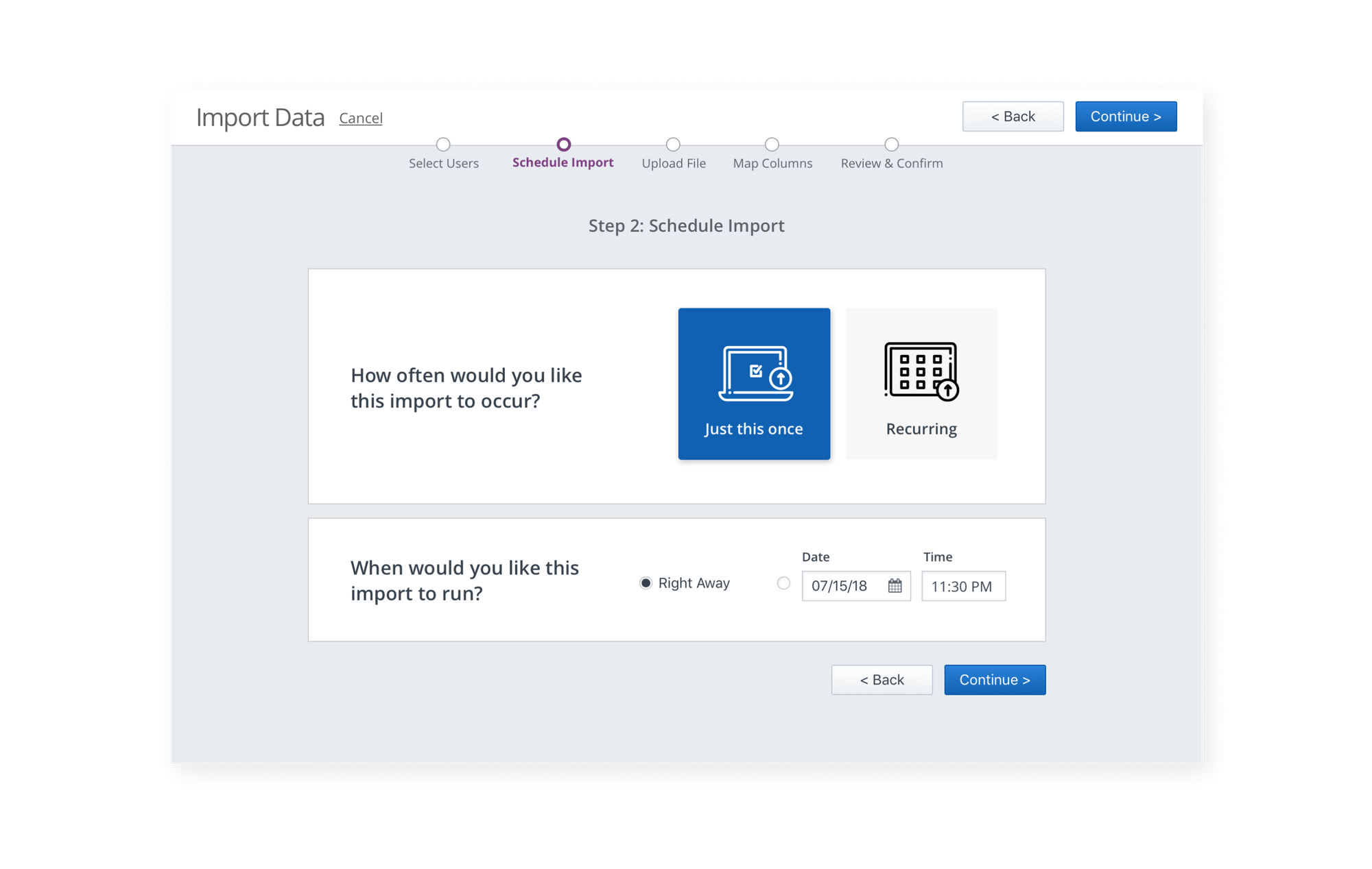 Scheduling workflow