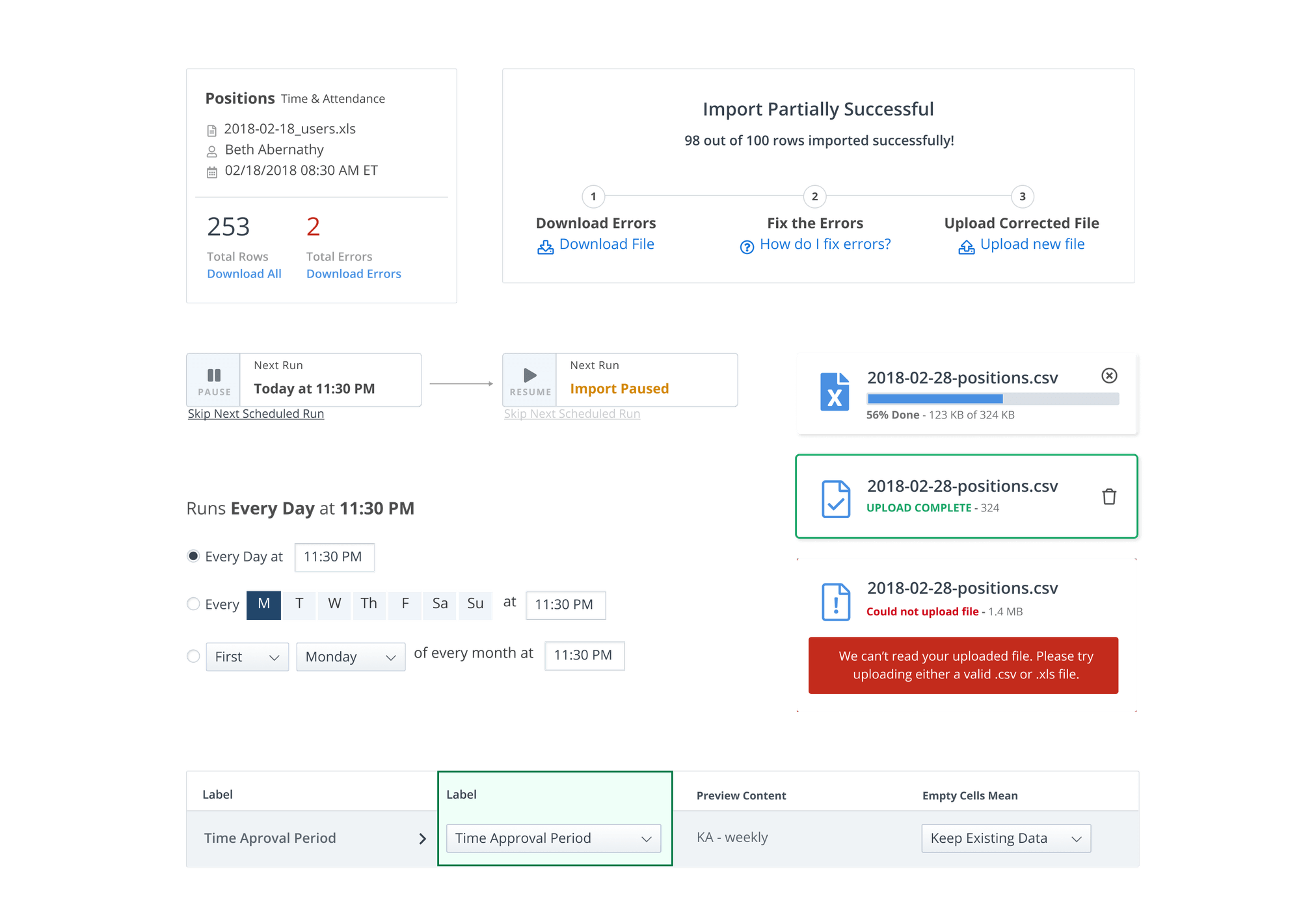 Custom UI elements created for this project