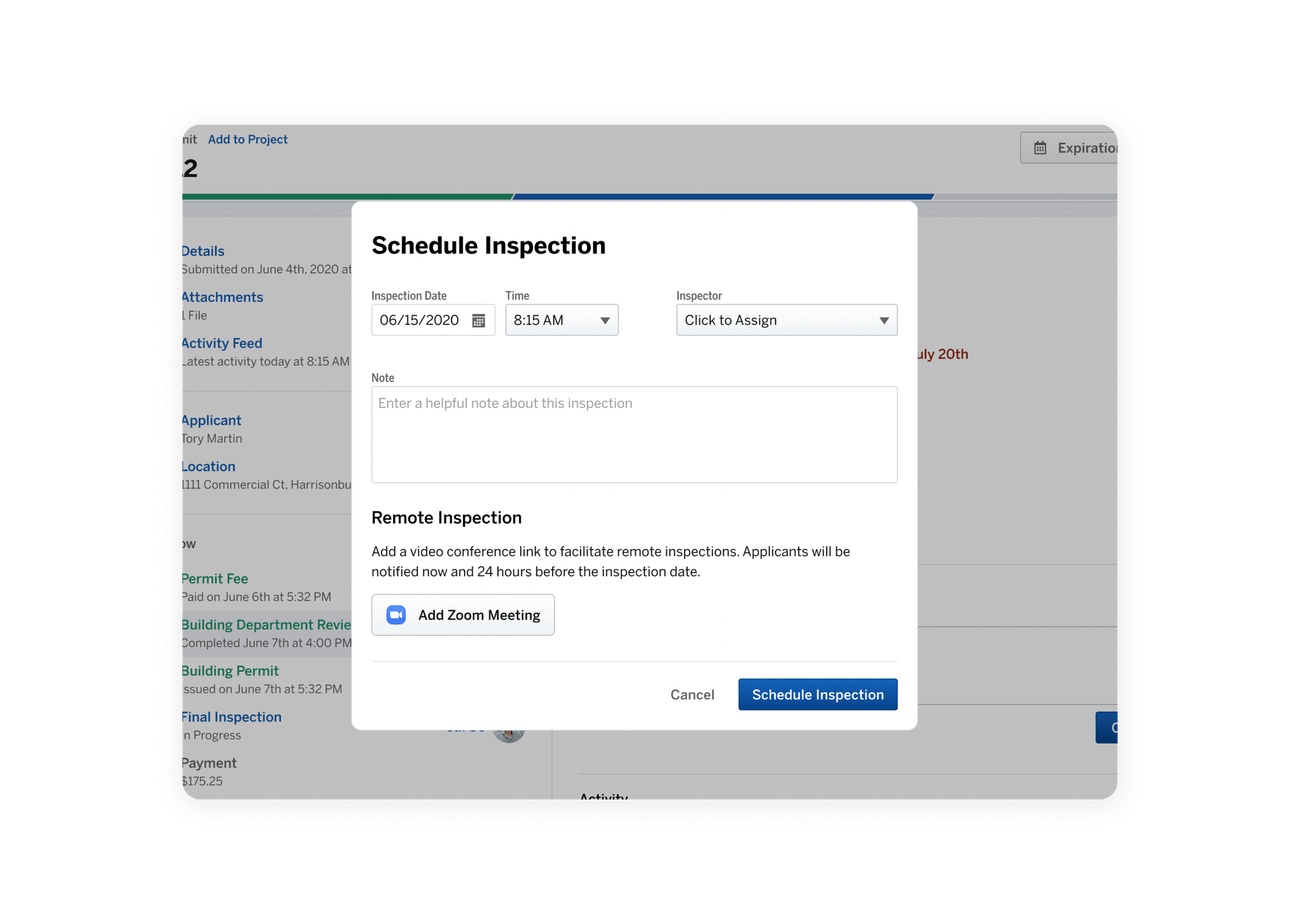 OpenGov Remote Inspections